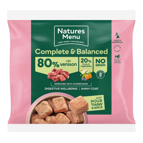 Natures Menu Complete & Balanced 80/20 Venison With Superfoods 1Kg